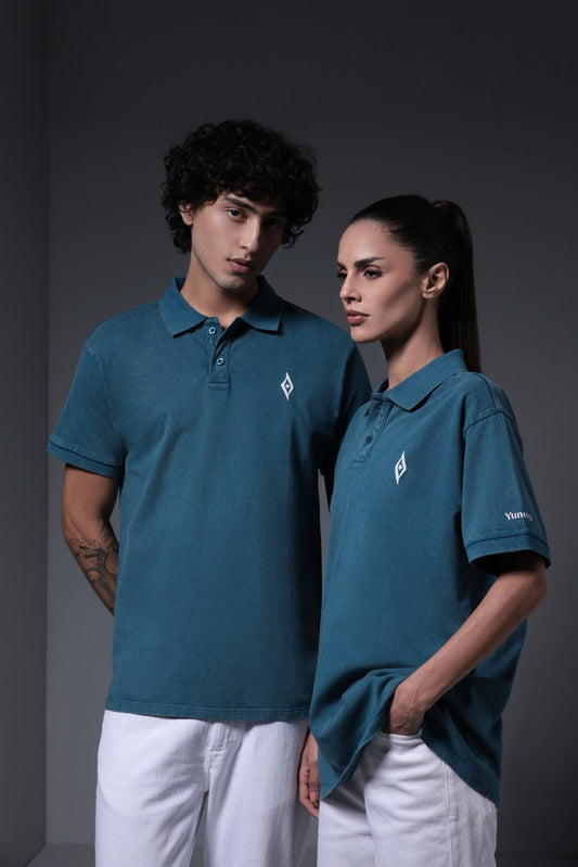 Women's Retro Wash Polo - Faded Teal