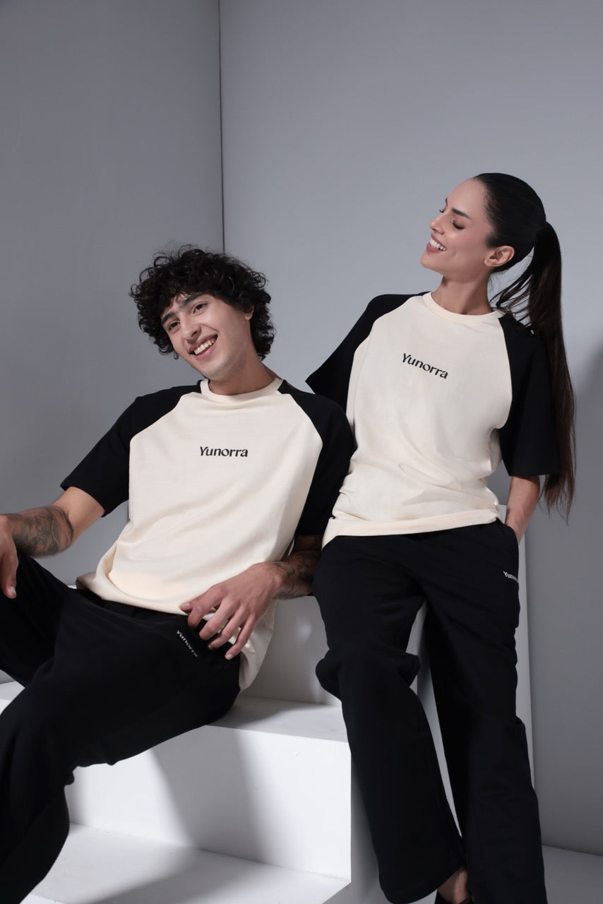 Men's Dual Tone Drift T-Shirt - Ivory Black