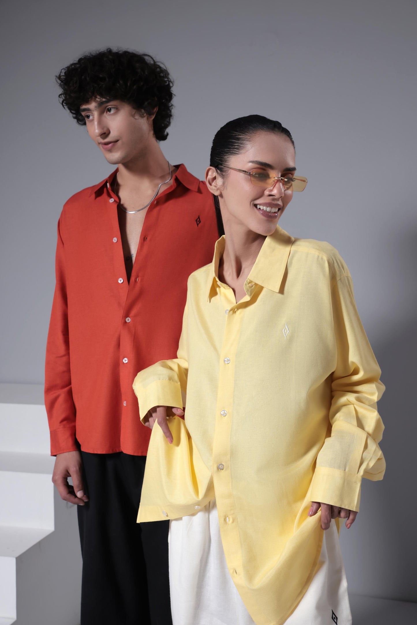 Women's Breeze Linen Shirt - Orange
