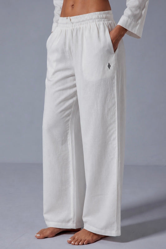Women's Breeze Linen Co-ord - White
