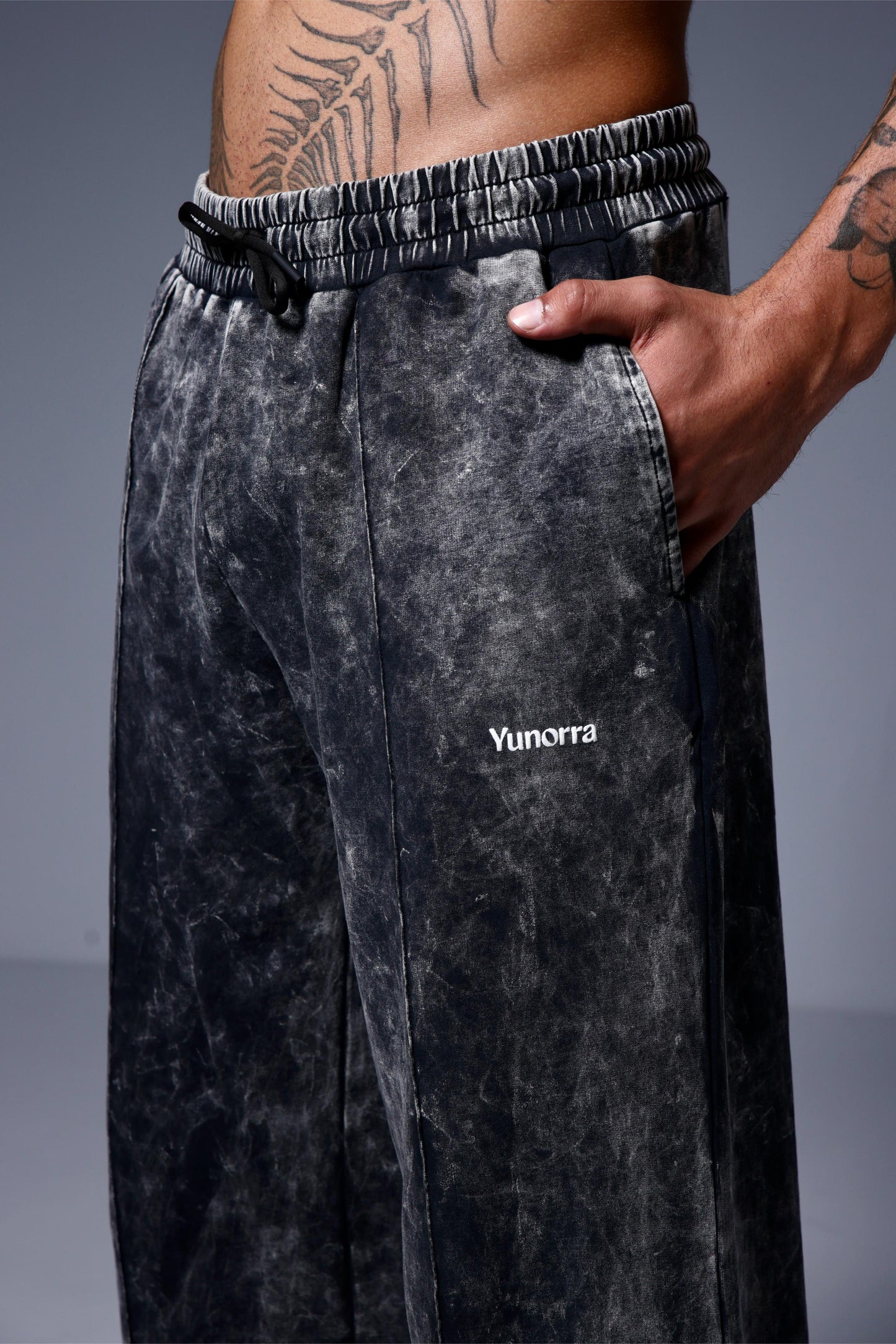 Men's Retro Wash Co-ord - Faded Black
