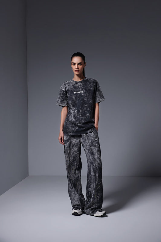 Women's Retro Wash Co-ord - Faded Black