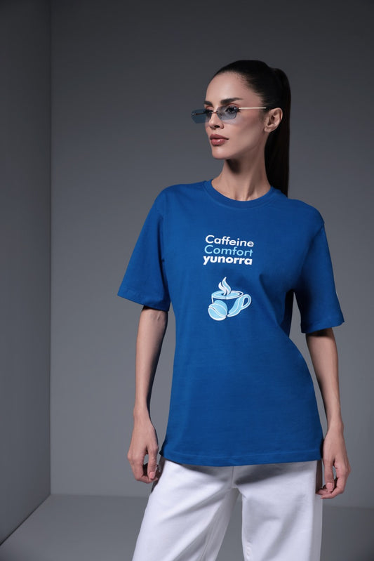 Women's Caffeine Club T-Shirt - Blue