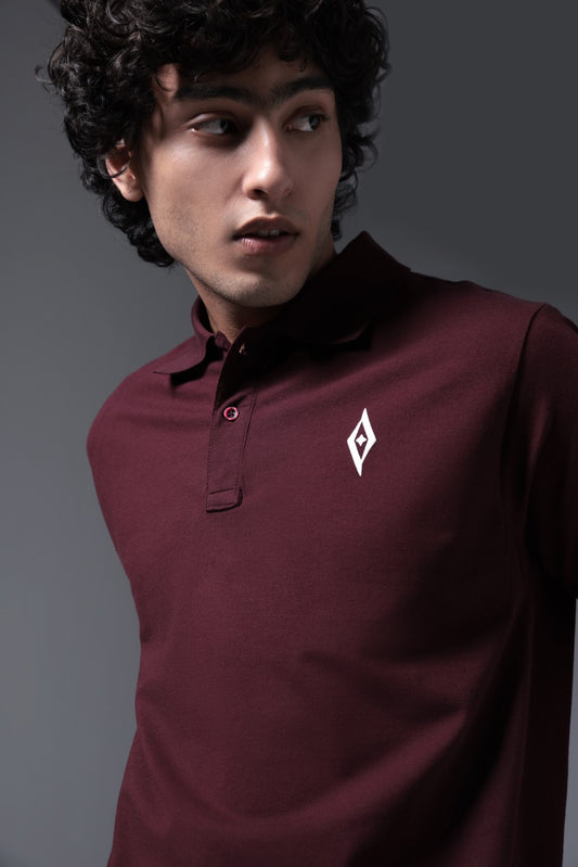 Men's Prime Piqué Polo - Mahroon