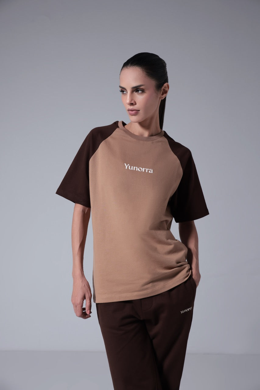 Women's Dual Tone Drift T-Shirt - Mocha Brown