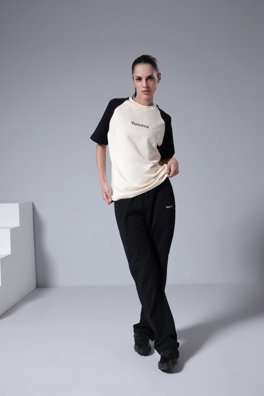 Women's Dual Tone Drift T-Shirt - Ivory Black