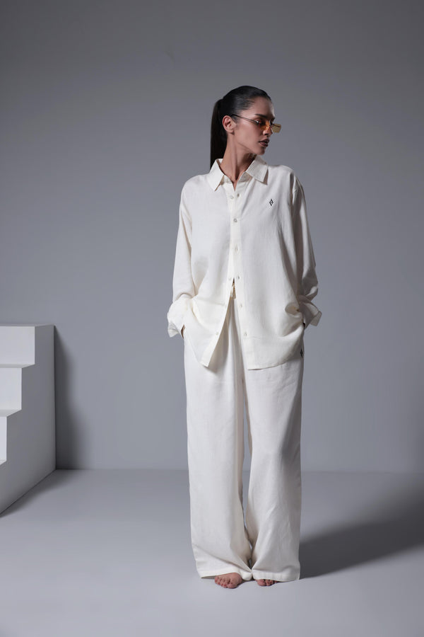 Women's Breeze Linen Co-ord - White