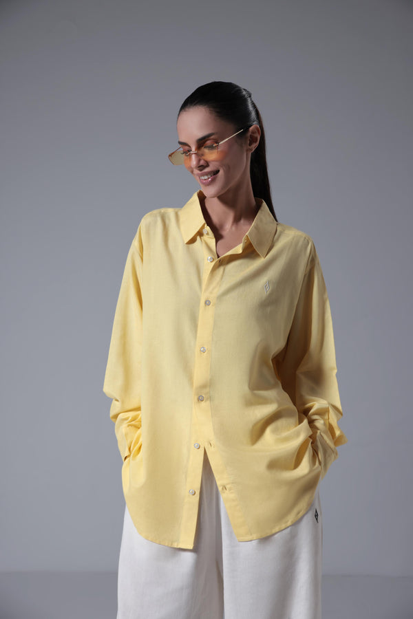 Women's Breeze Linen Shirt - Lemon