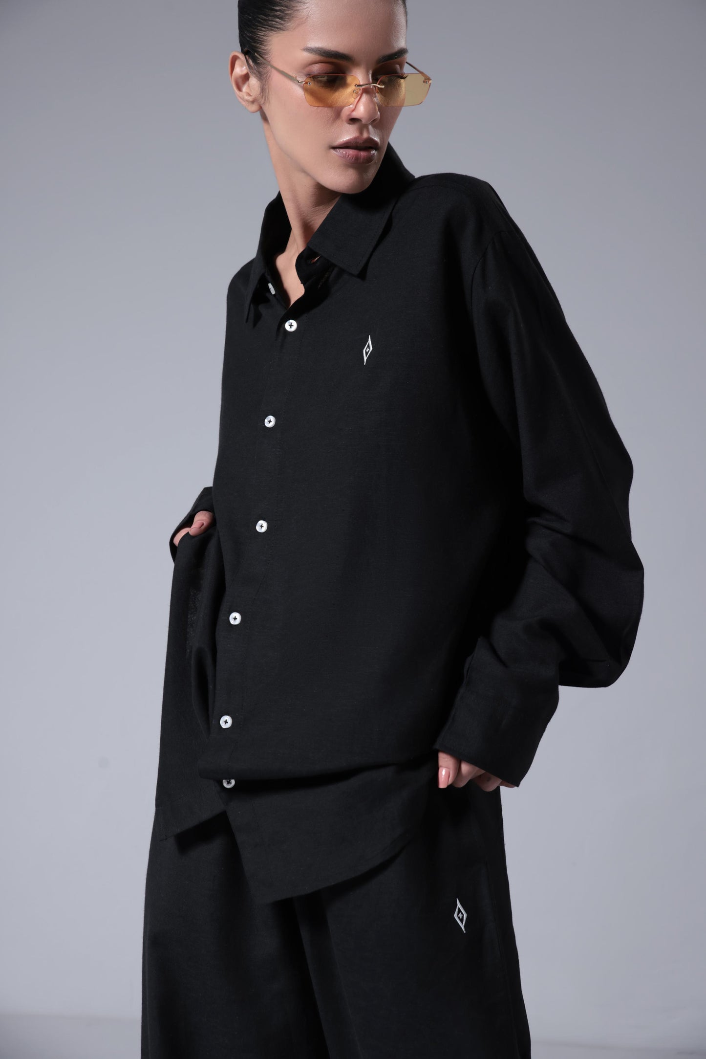 Women's Breeze Linen Shirt - Black