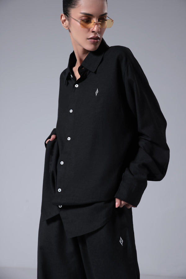 Women's Breeze Linen Shirt - Black