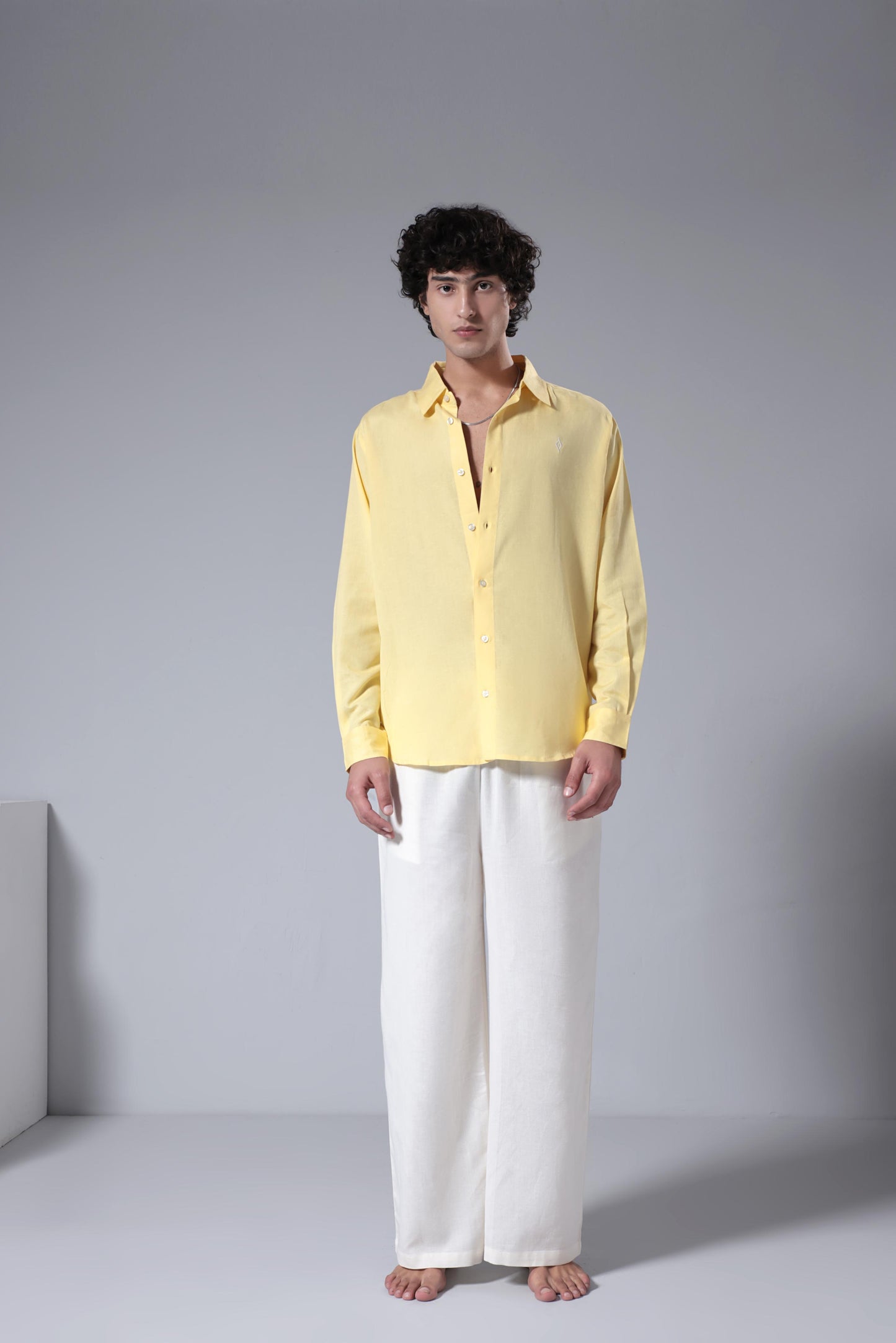 Men's Breeze Linen Shirt - Lemon
