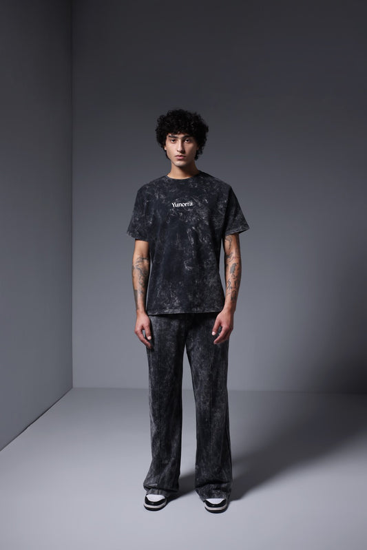 Men's Retro Wash Co-ord - Faded Black
