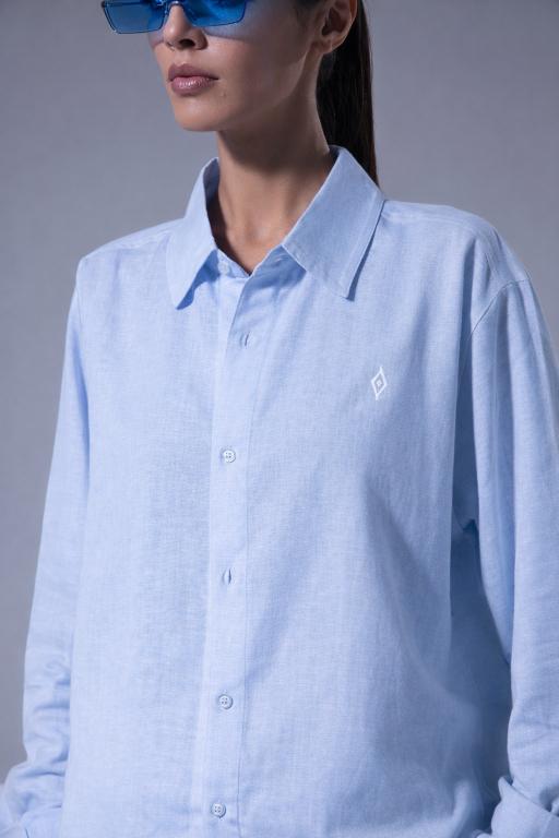 Women's Breeze Linen Shirt - Sky Blue