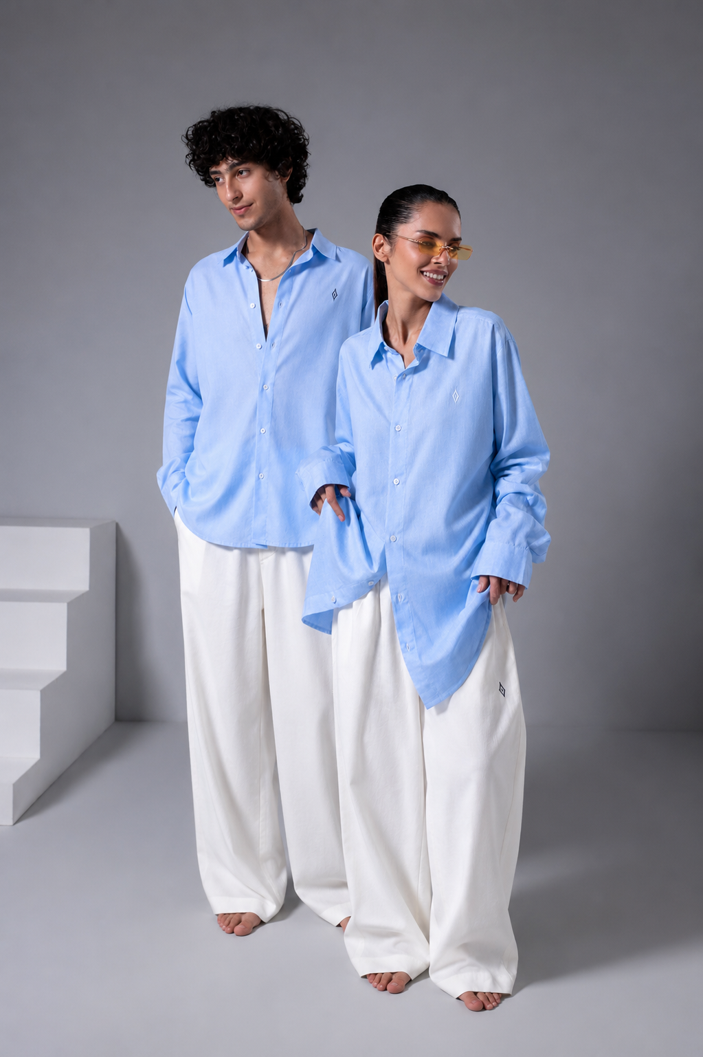 Women's Breeze Linen Shirt - Sky Blue