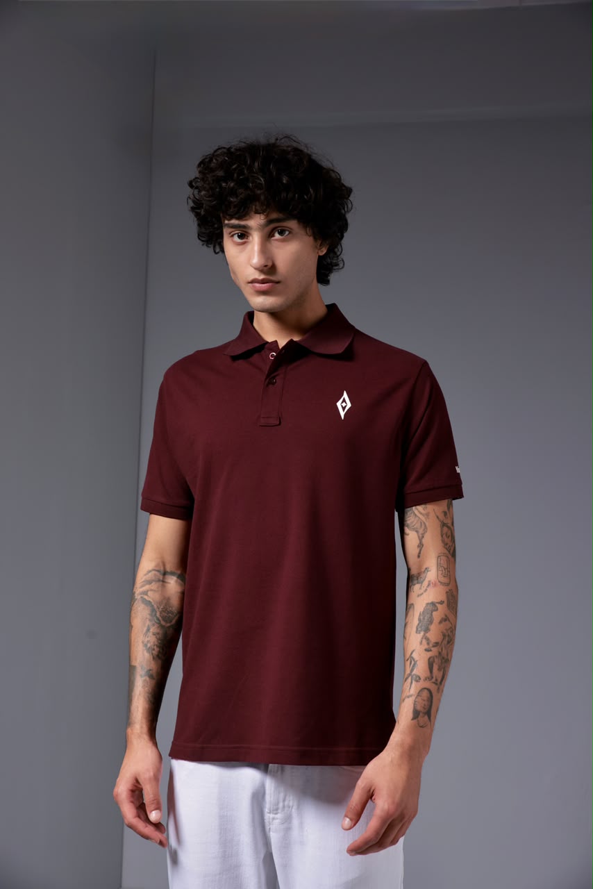 Men's Prime Piqué Polo - Mahroon