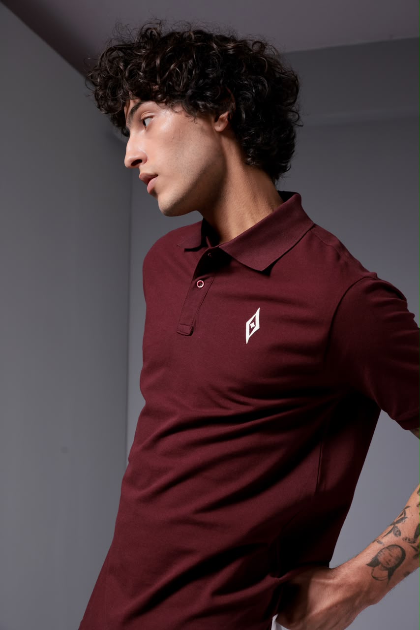Men's Prime Piqué Polo - Mahroon