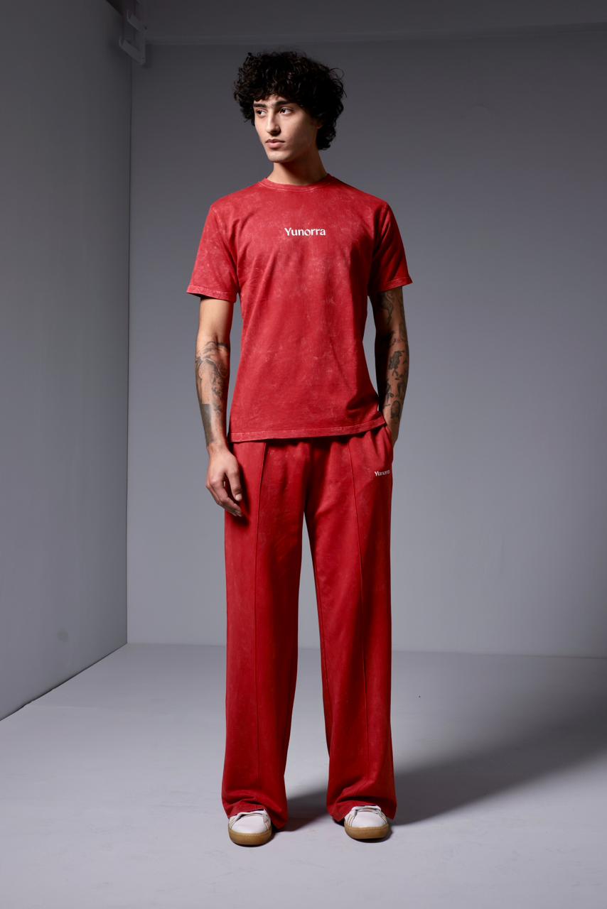 Men's Retro Wash Co-ord - Red